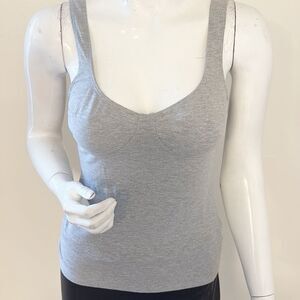 NWOT Urban Outfitters Bustier Style Light Heather Grey Fitted Tank Top